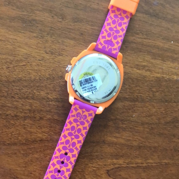Coach Silcone Watch Pink/Orange - Picture 5 of 5